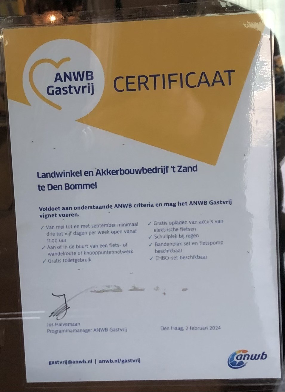 anwb certificaat